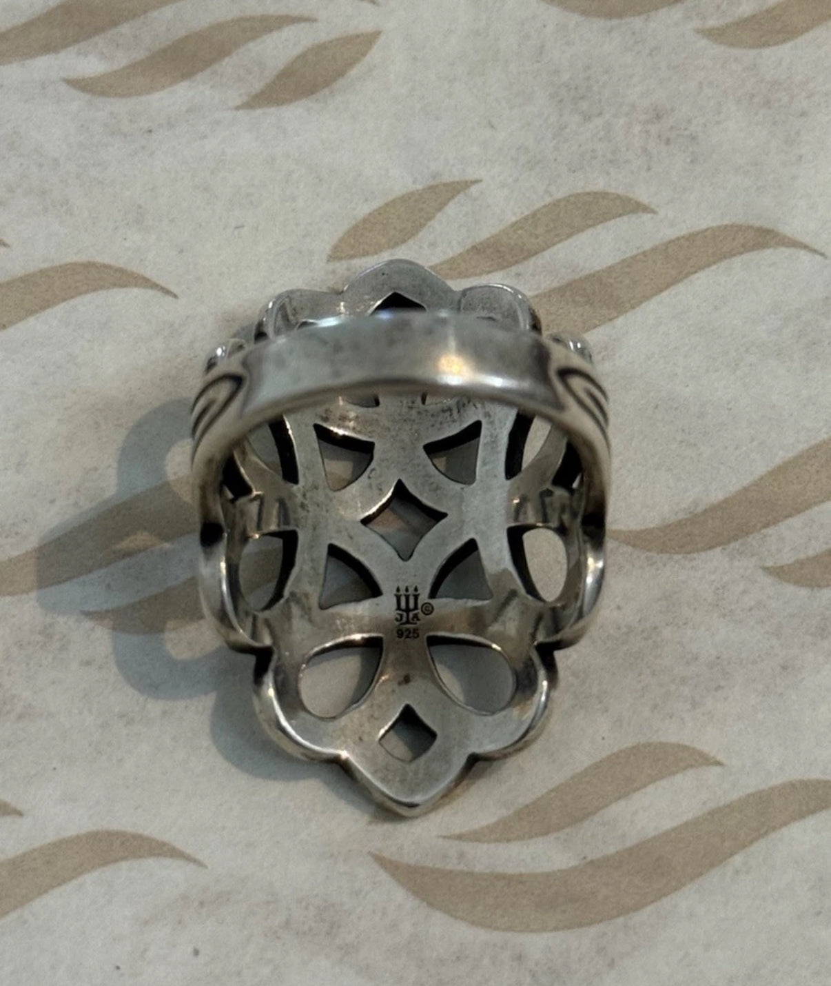 Pre-Owned James Avery Retired Sterling Silver Long Tracery Ring Size 8.5