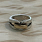Pre-Owned James Avery Retired Sterling Silver & Gold Enduring Bond Ring Size 5