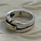 Pre-Owned James Avery Retired Sterling Silver & Gold Enduring Bond Ring Size 5