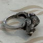 Pre-Owned James Avery Retired RARE Sterling Silver Raccoon Wrap Around Ring Size 5