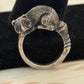 Pre-Owned James Avery Retired RARE Sterling Silver Raccoon Wrap Around Ring Size 5