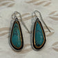Pre-Owned James Avery Retired 925 Silver, Bronze, and Turquoise Puerto De Luna Ear Hooks