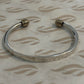 Pre-Owned James Avery Retired 14K Gold & 925 Sterling Silver Hammered Beehive Bracelet