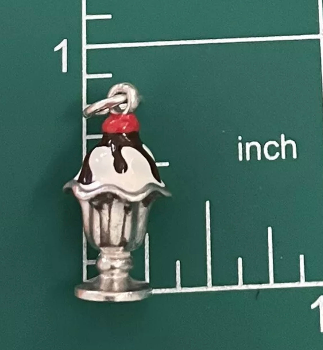 Pre Owned James Avery Retired Enamel Sundae Ice Cream Charm