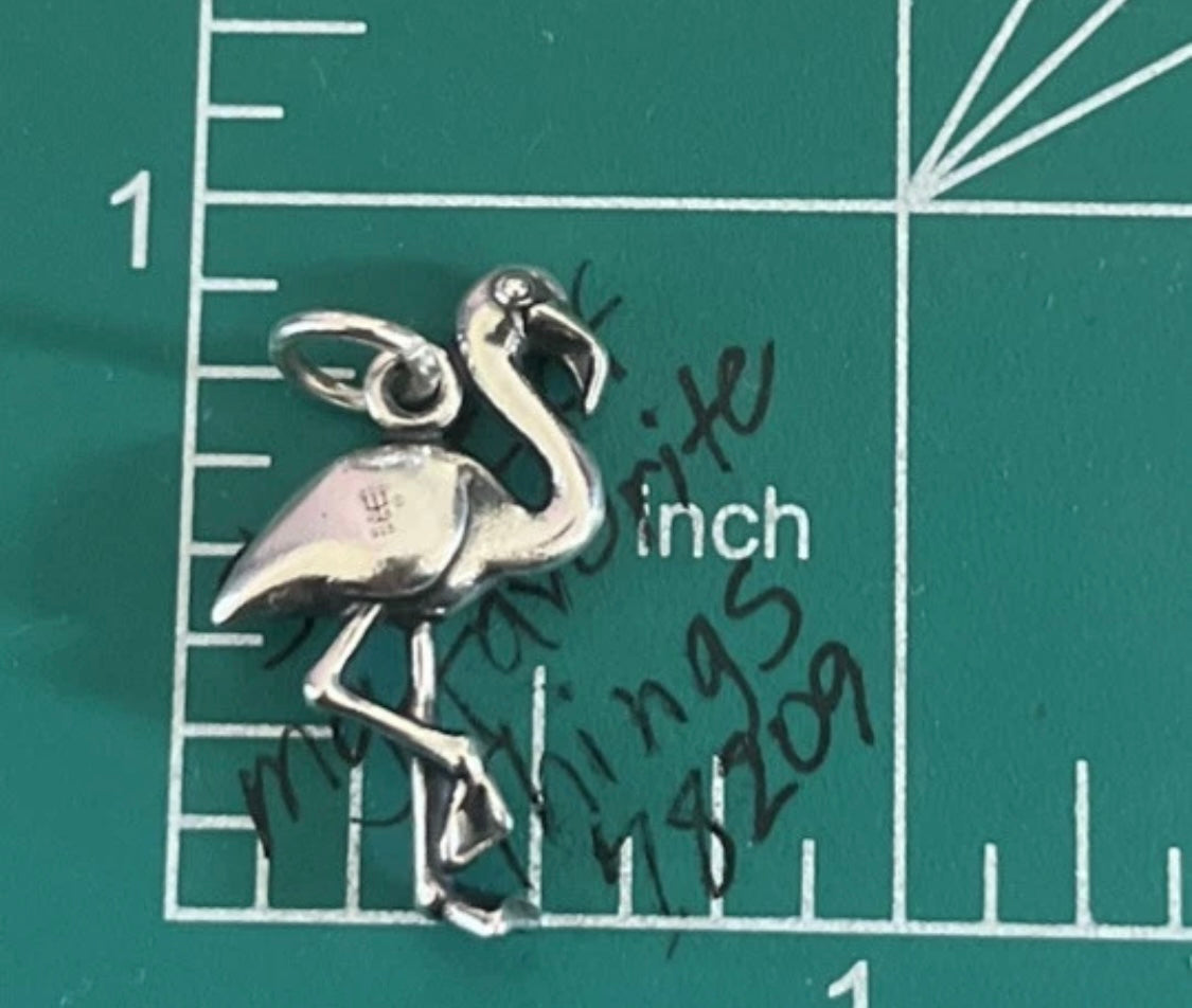 Pre Owned James Avery Retired Silver Flamingo Charm