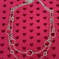 Pre Owned Retired Forged Circles Silver Necklace HFT 38” Adjustable