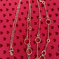 Pre Owned Retired Forged Circles Silver Necklace HFT 38” Adjustable