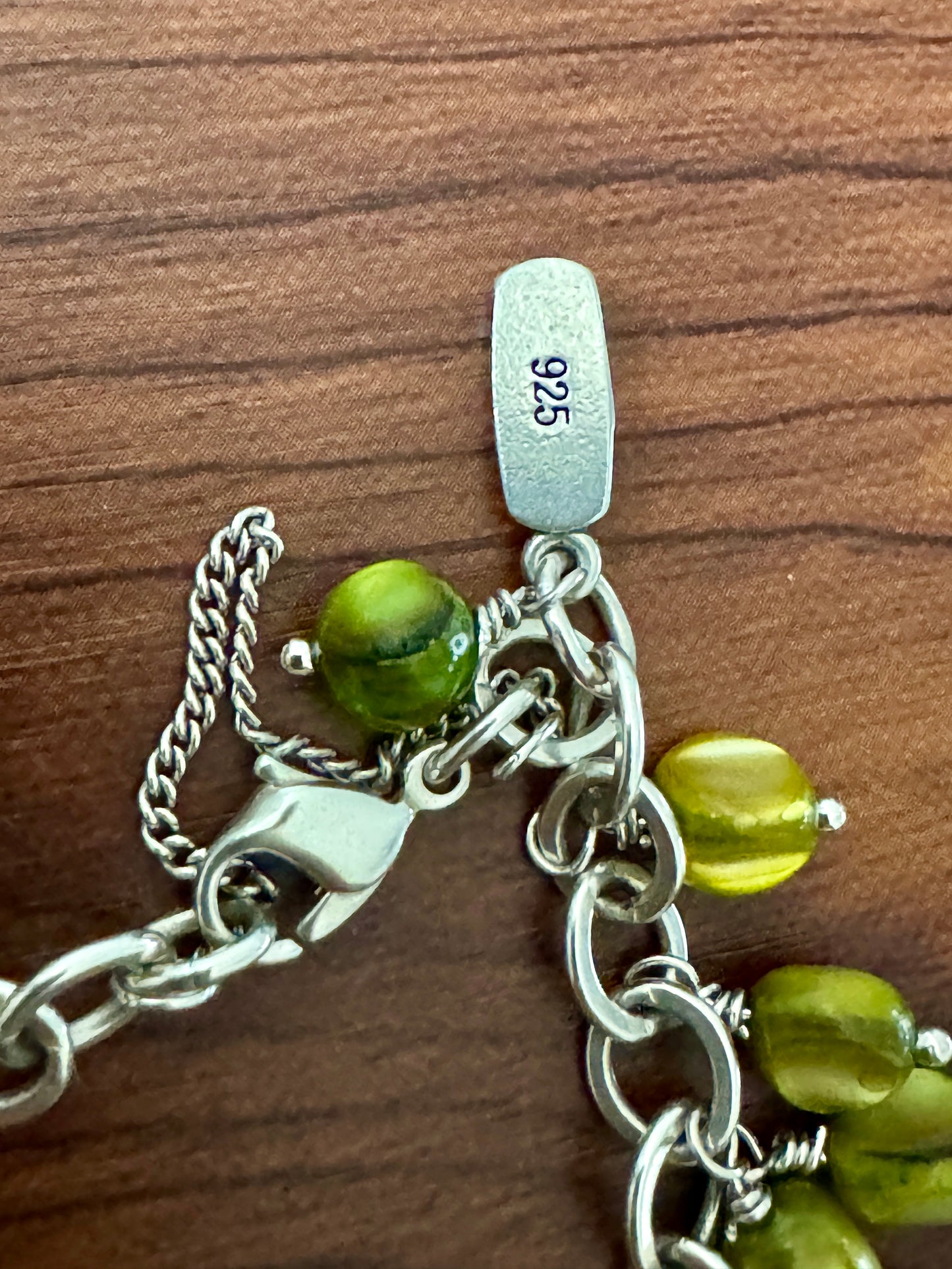 James Avery Silver Charm Bracelet Green Mother of Pearl Enhancer Charms Cha Cha Design