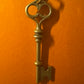 Pre Owned James Avery RETIRED Bronze Renaissance Key Pendant Skeleton Key