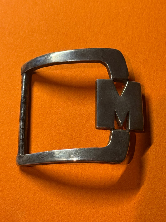 James Avery Retired Rare Silver Initial M Belt Buckle