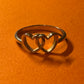 Pre Owned James Avery 14k Gold Two Hearts Connected Ring Size 8.5