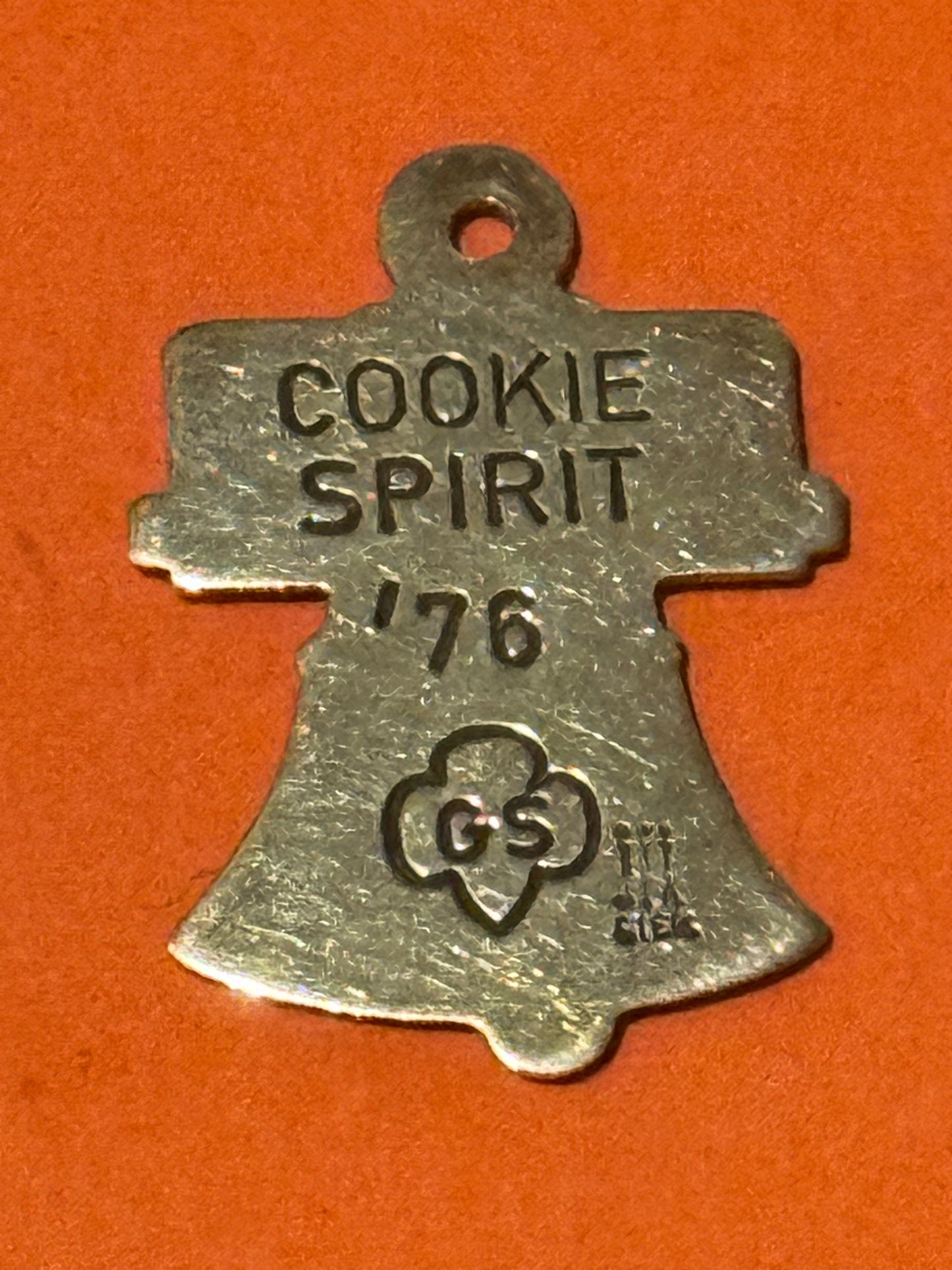 Pre Owned James Avery RARE and RETIRED Liberty Bell Girl Scouts Cookie Spirit 76 Silver Charm