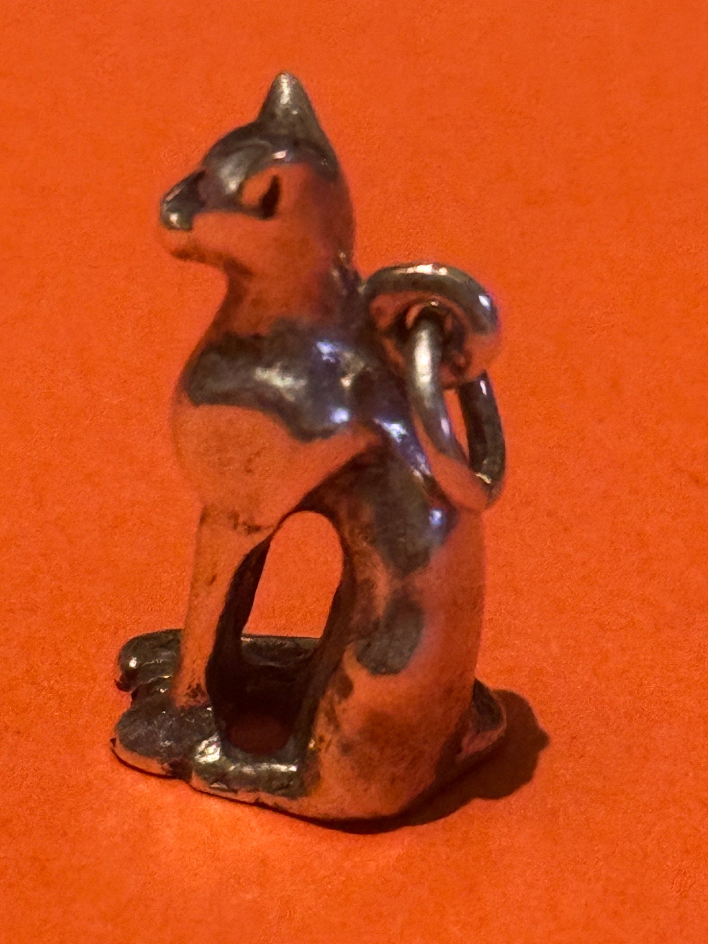 Pre Owned James Avery RARE and RETIRED 3D Egyptian Cat Silver Charm