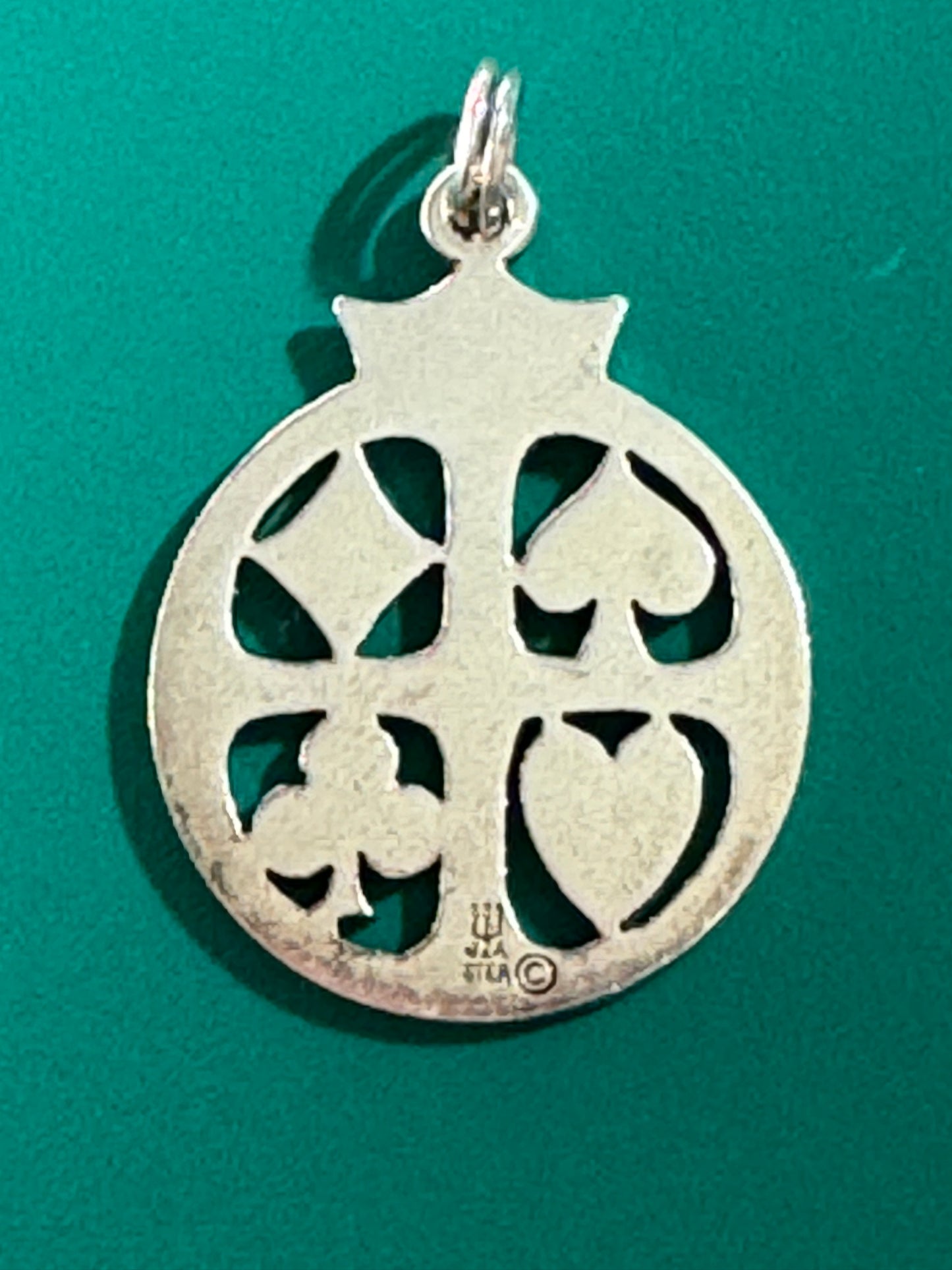 Pre Owned James Avery Retired RARE Suit Of Playing Cards Silver Charm or Pendant