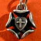 Pre Owned James Avery Retired HTF Silver Lutheran Rose Charm