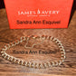 Pre Owned James 14k Gold Double Curb Charm Bracelet 7.5”
