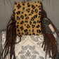 Brand New Leather American Darling Fringe Leopard Print Crossbody Purse