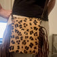 Brand New Leather American Darling Fringe Leopard Print Crossbody Purse