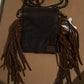 Brand New Leather American Darling Fringe Leopard Print Crossbody Purse