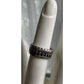 Vintage Egyptian Ankh Sterling Silver & 14K Band Ring Wide Band Size 5.5