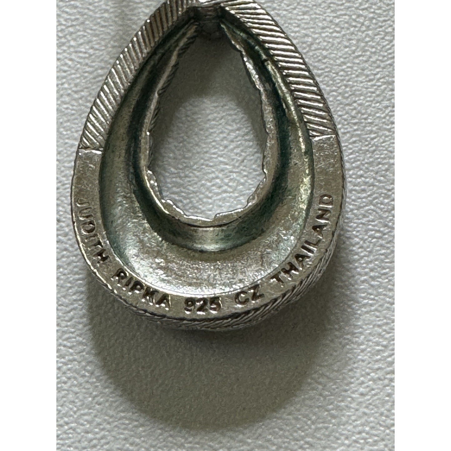 Vintage Judith Ripka Sterling Silver Textured Braided Teardrop Earrings 10g