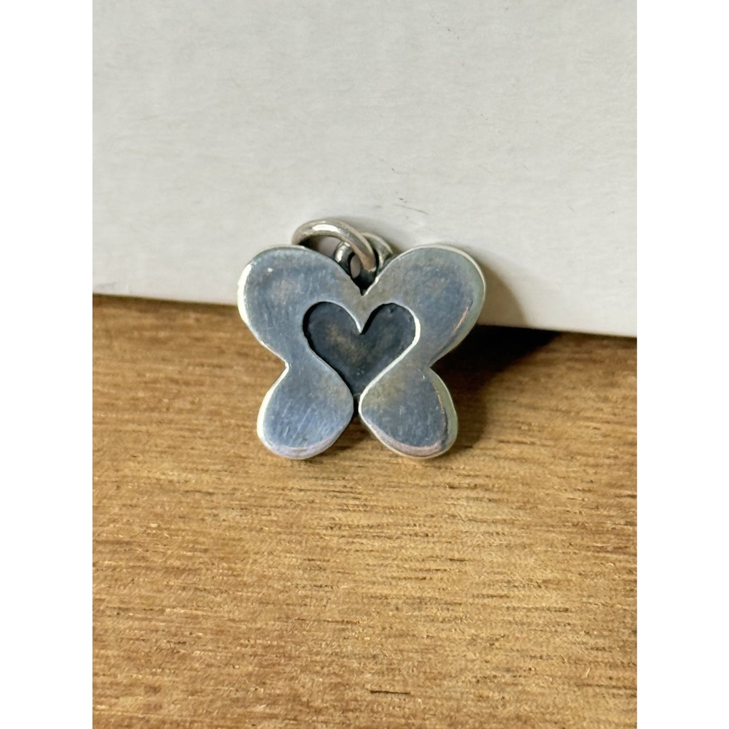 James Avery Retired RARE Sterling Silver Heart Butterfly Charm