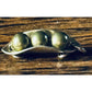 Vintage Sterling Silver 3 Peas in a Pod Pendant Artisan Green Bead Charm