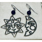 Retired RARE James Avery Sterling Celestial Sun & Moon Earrings Black Onyx 2.75”