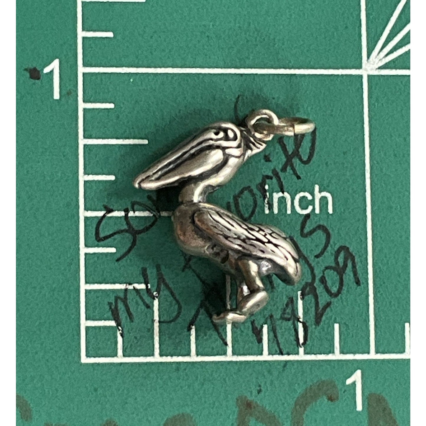 Vintage Sterling Silver Pelican Charm