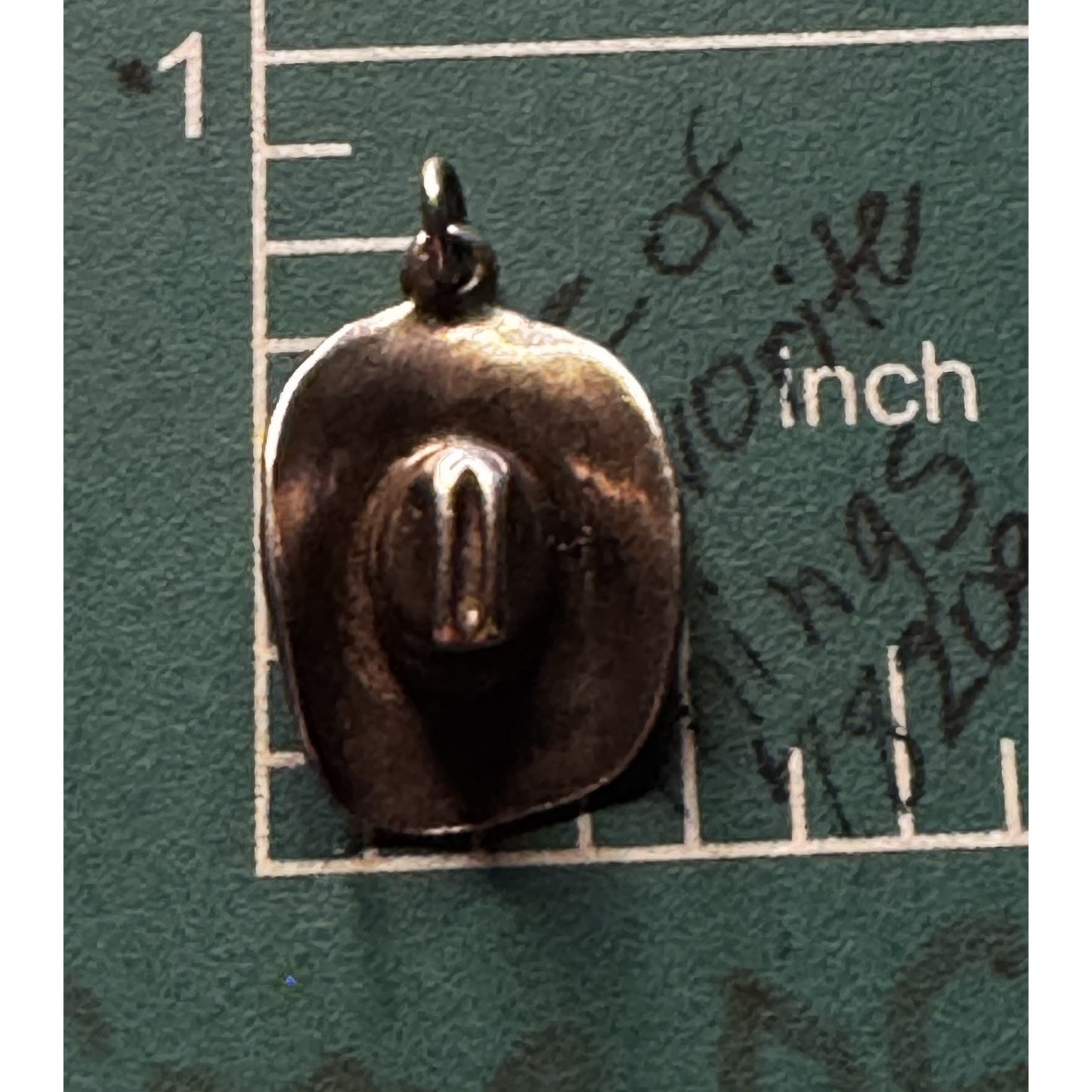 Vintage 925 Sterling Silver Cowboy Hat Charm 3D Western Cowgirl Pendant