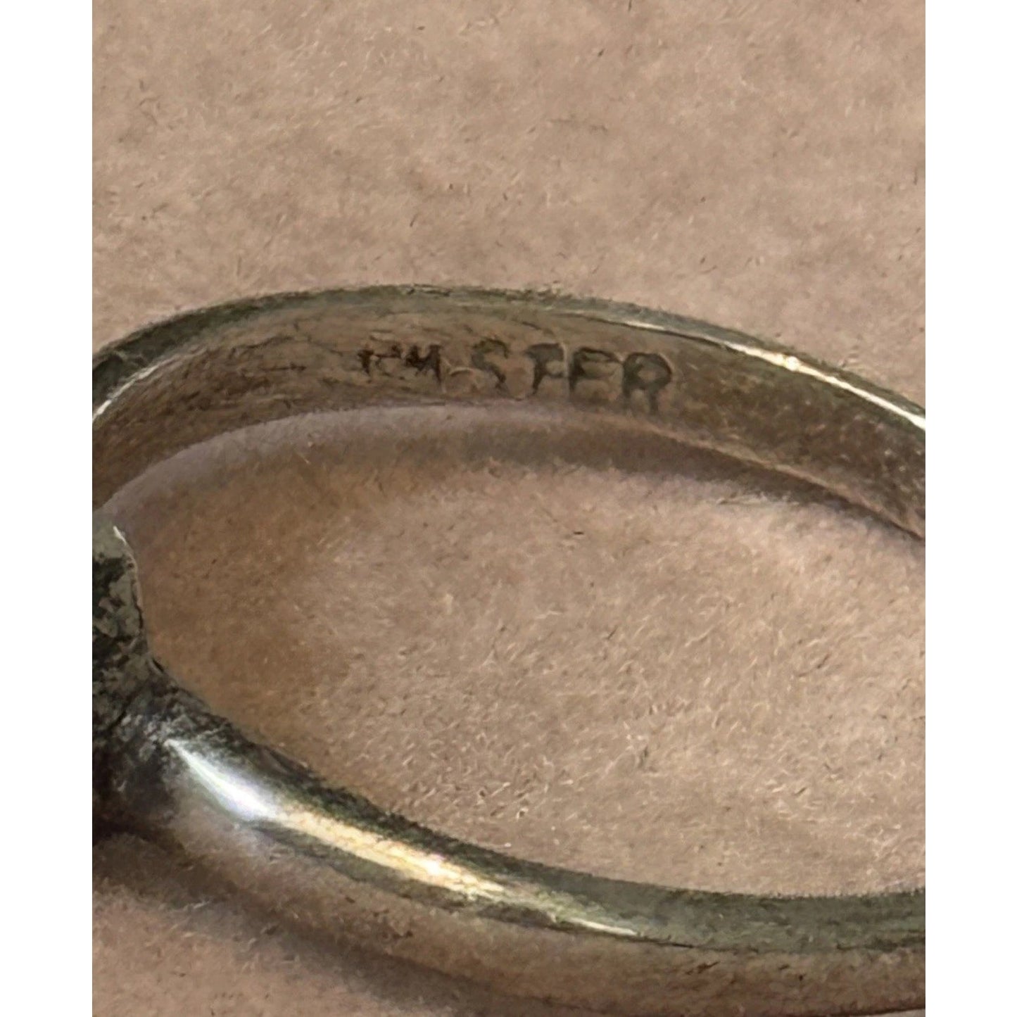 Vintage Heart Turquoise Native American Sterling Silver Double Heart Ring Size 6