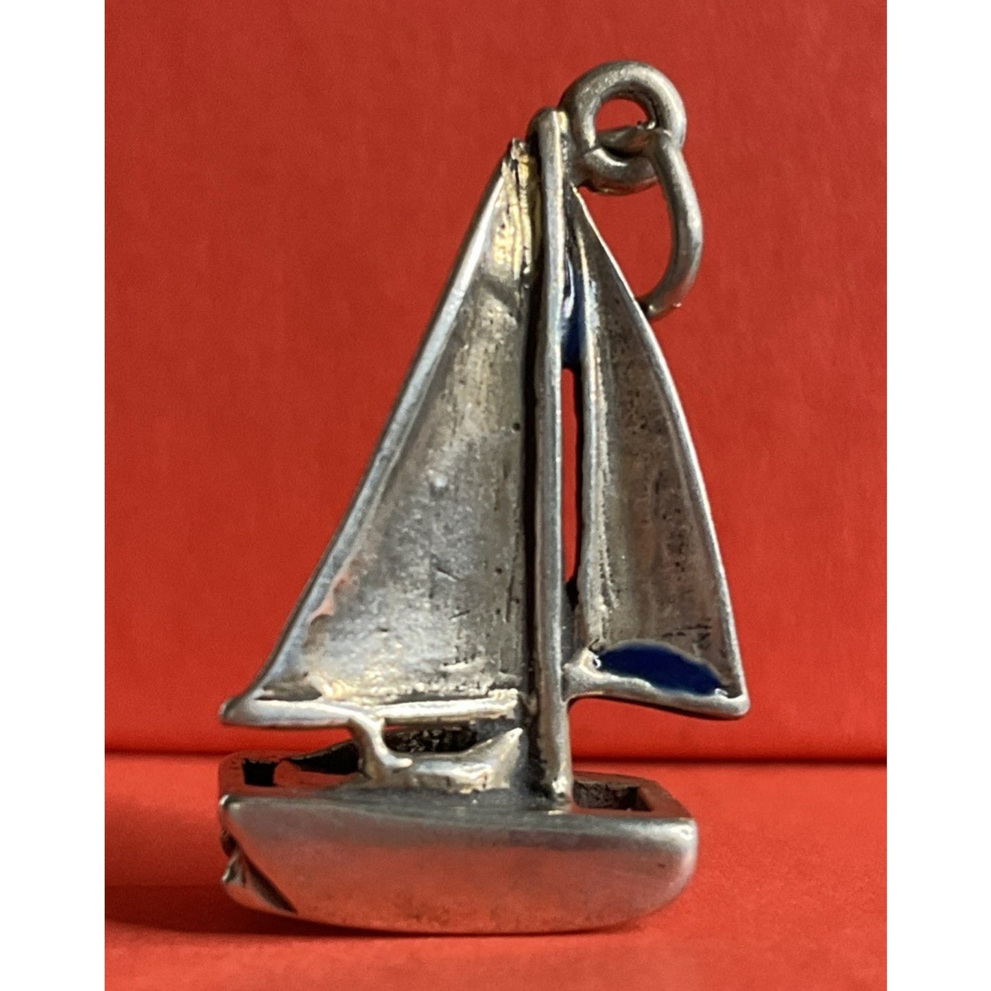 Vintage Sterling Silver Sailboat Charm