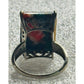 Sterling Silver 925 Turquoise Spiny Oyster Statement Ring Size 10, 6.2g