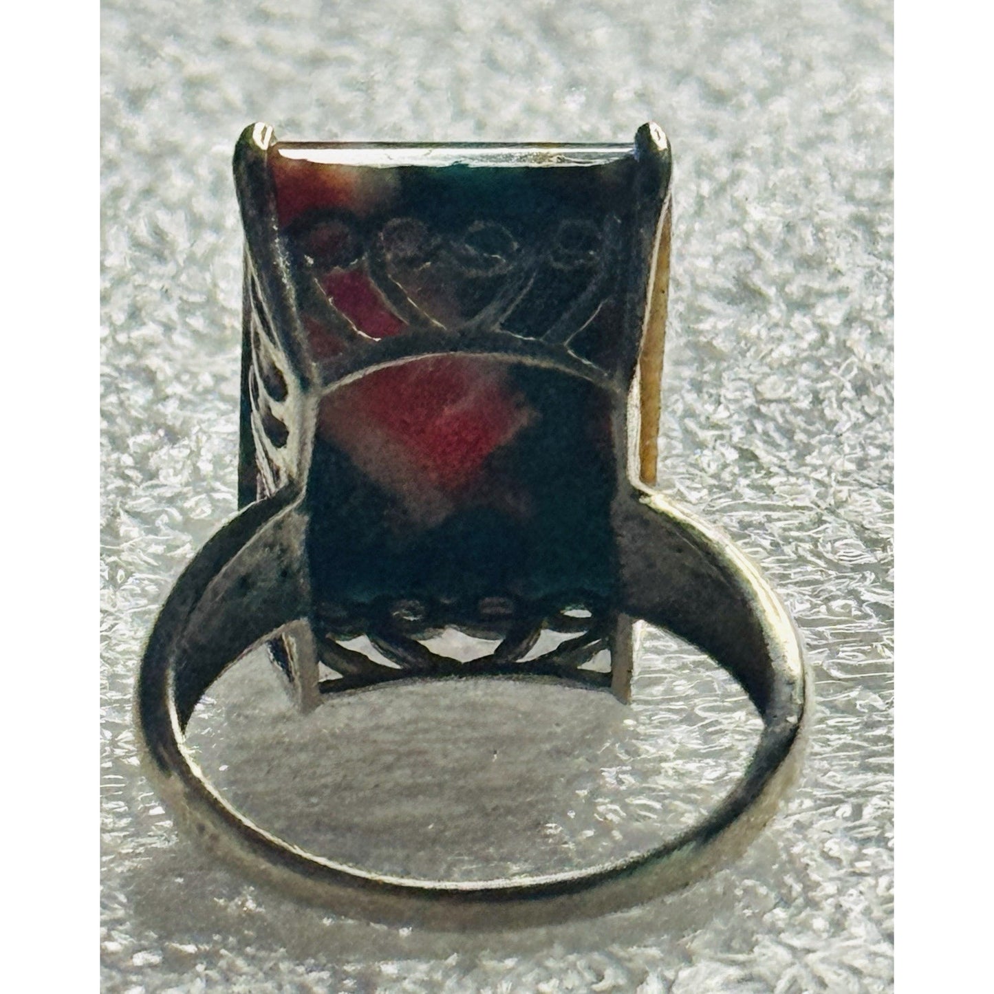 Sterling Silver 925 Turquoise Spiny Oyster Statement Ring Size 10, 6.2g