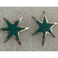 Turquoise Star Earrings Silver Tone Celestial Statement Stud Earrings Boho