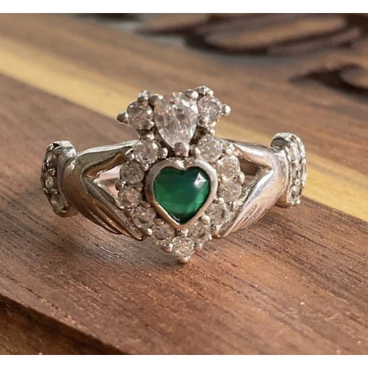 Galway Claddagh Ring Sterling Silver Irish Friendship Love Loyalty Ring Size 5