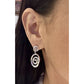Sterling Silver Spiral Swirl Dangle Post Earrings 925 Modern Abstract 1.5” 9.9gr