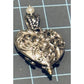 Vintage Barbara Bixby 18K & 925 Sterling Carnelian Turquoise Pearl Heart Pendant