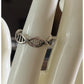 Sterling Silver DNA Ring 925 Double Helix Infinity Twist Band Size 7.5