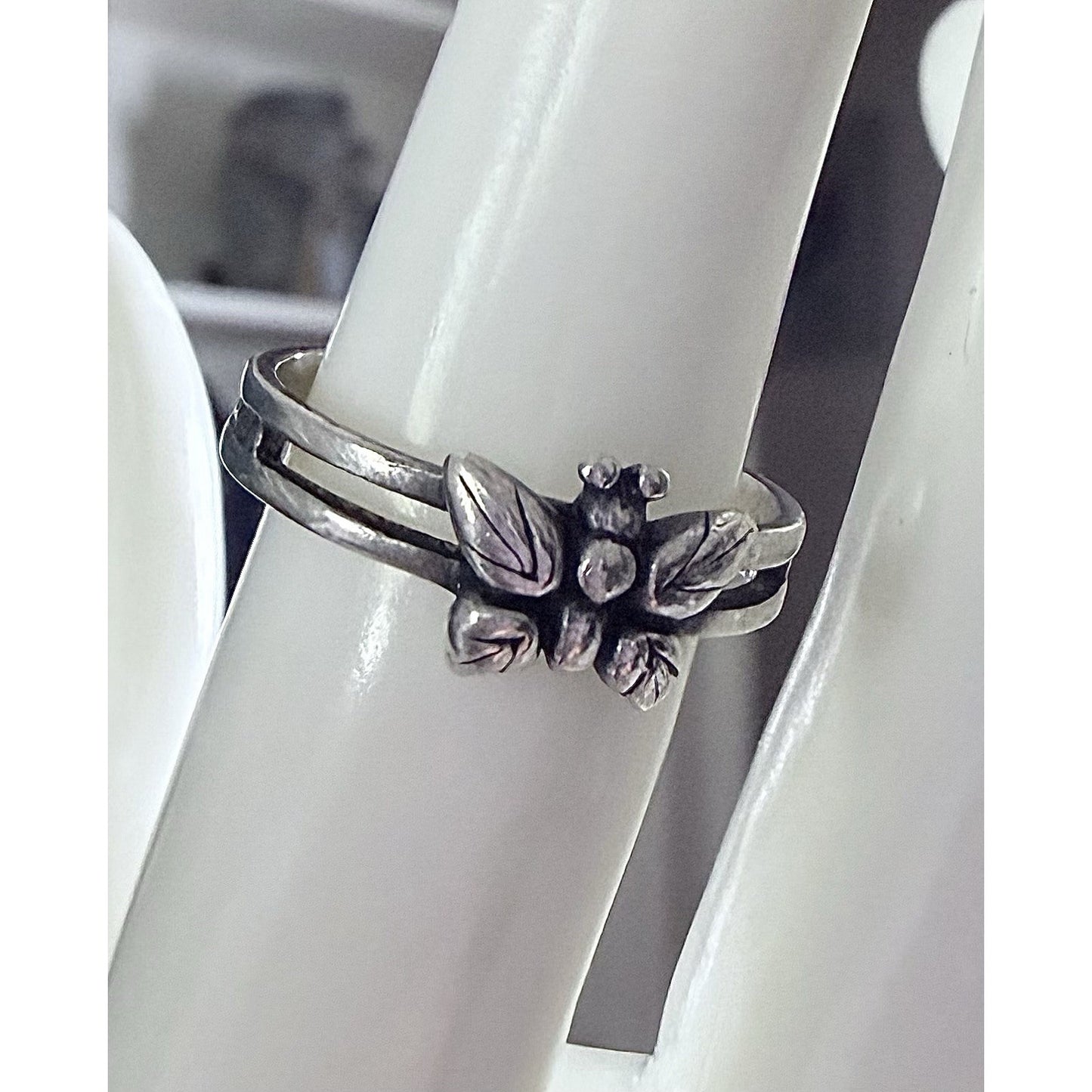 Vintage Charles Miller Sterling Silver Butterfly Ring Signed 925 © CM Size 7