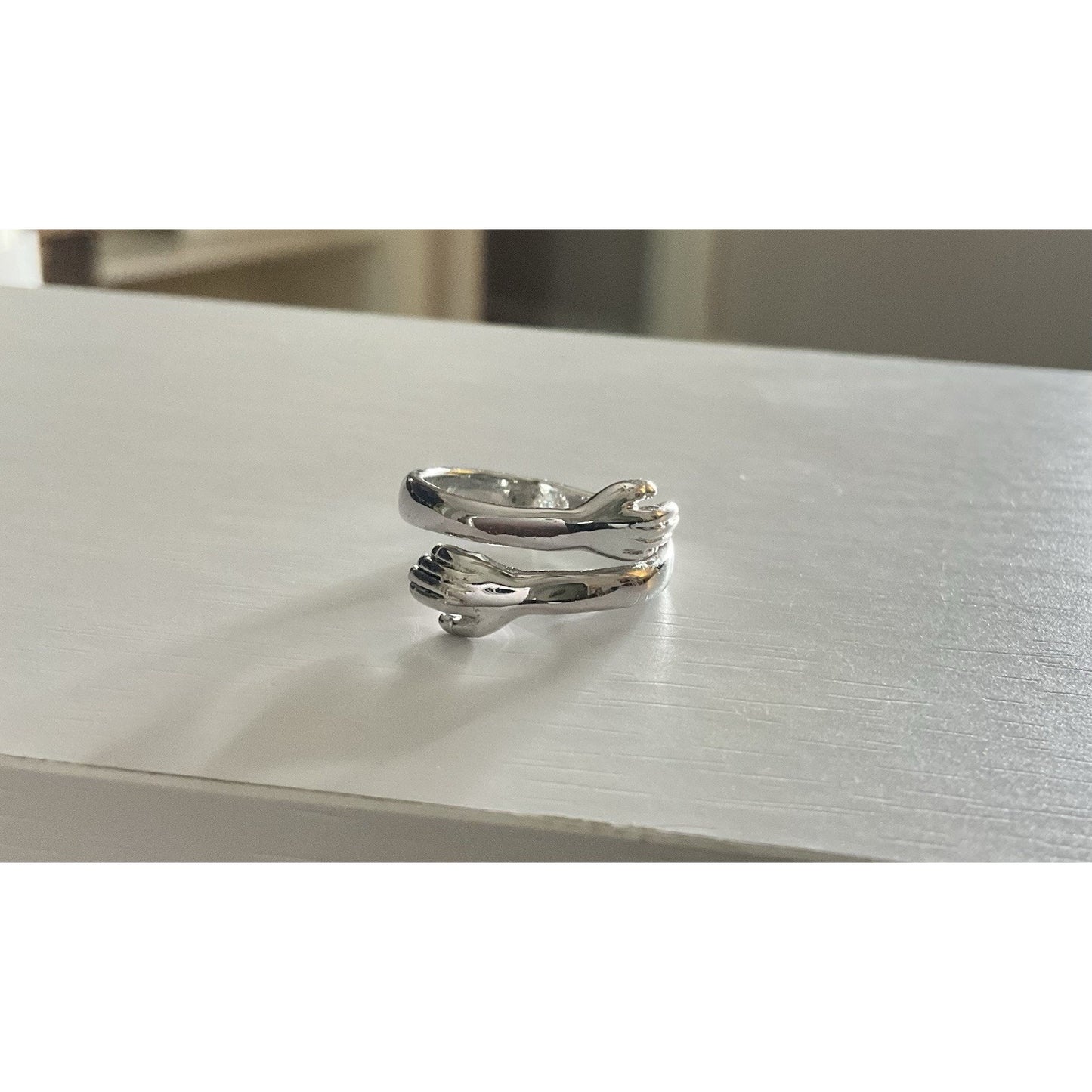 Vintage Sterling Silver Wrap Ring Hand Design Size 7