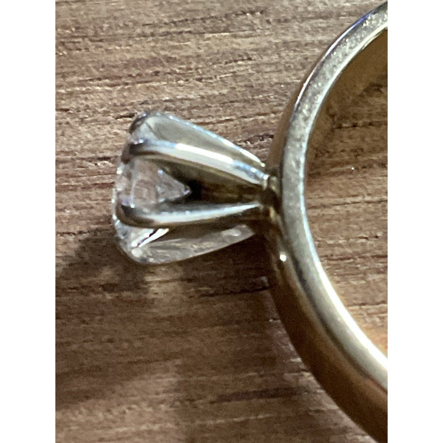 Pre owned James Avery 14k Gold Retired .25 Carat Diamond Solitaire Engagement Ring Sz 7.5