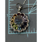 Vintage Victorian 925 Sterling Rainbow Gemstone Druzy Pendant Necklace 18”