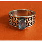 James Avery Adoree Sterling Silver Blue Topaz Ring Size 8 Pre-Owned