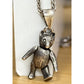 Vintage Sterling Silver 3D Movable Bear Charm/ Pendant