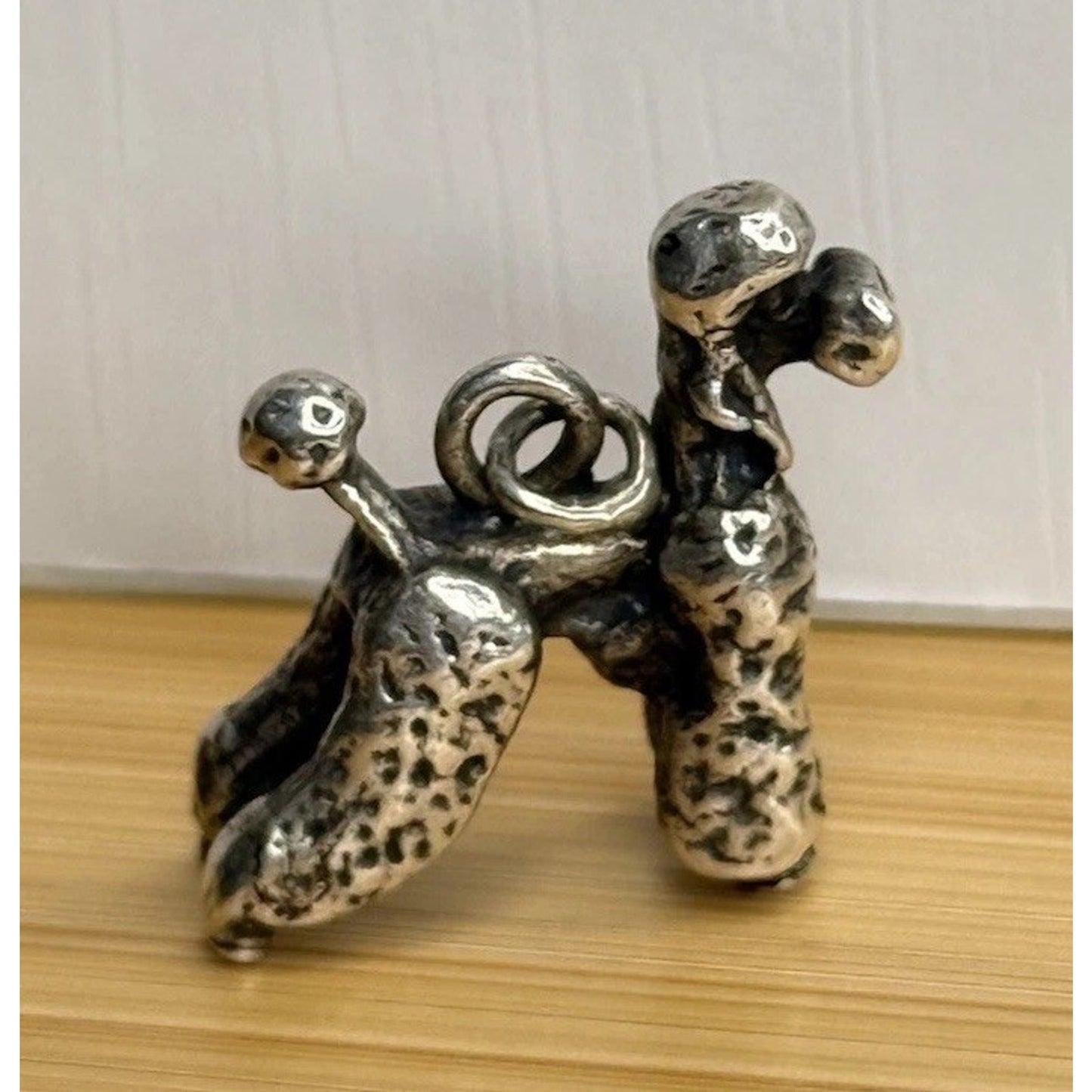 Vintage Sterling Silver 3D Poodle 925 Charm Or Pendant