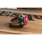 Sterling Silver 925 Pink Stone Turquoise Ring Statement Wide Band Size 5.5