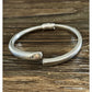Vintage Sterling Sterling 925 Crossover Hinged Bangle Bracelet