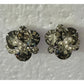 Vintage Weiss Smoky Gray Rhinestone Brooch & Earrings Demi Parure Mid Century