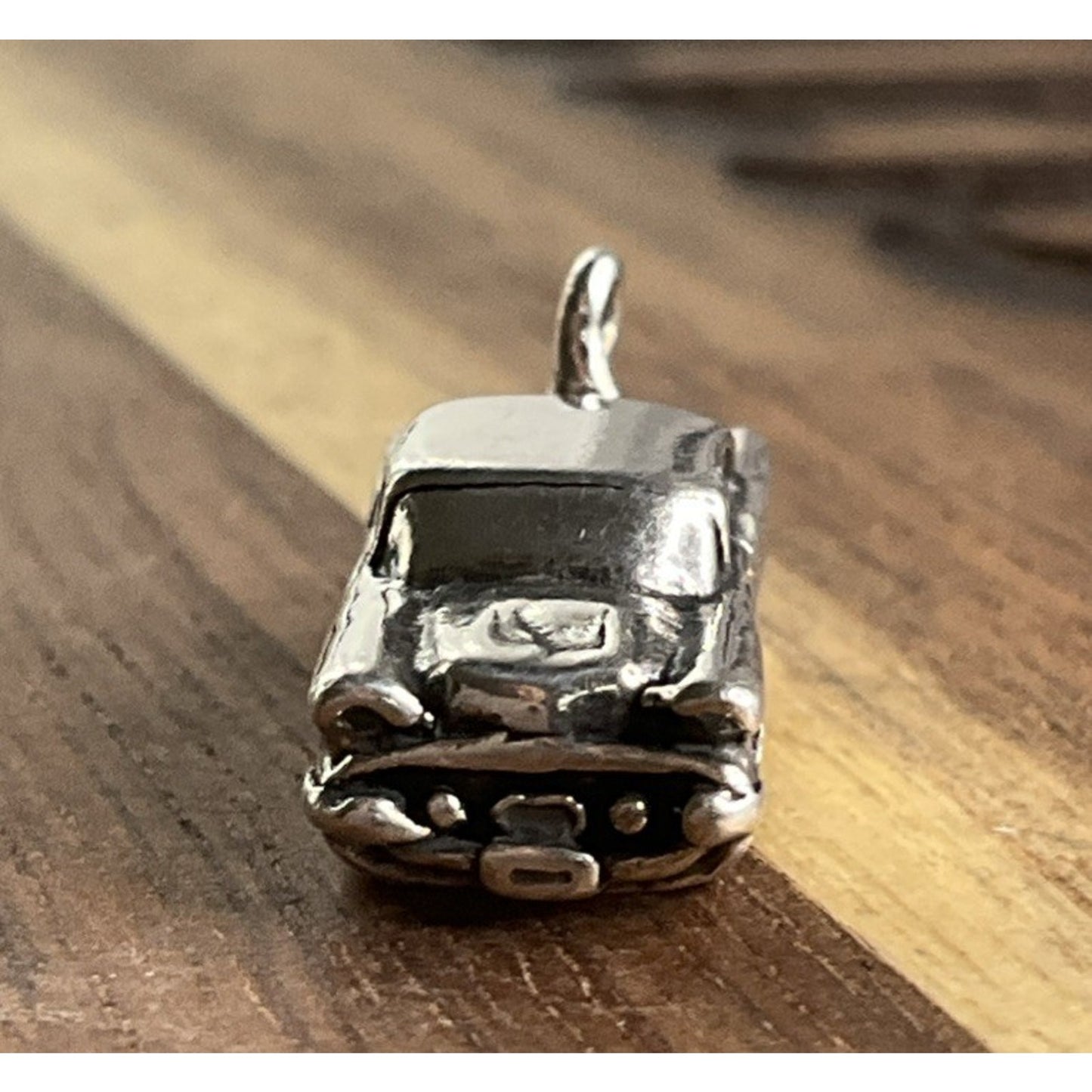 Vintage 925 Sterling Silver Classic 1950s Car Charm Pendant